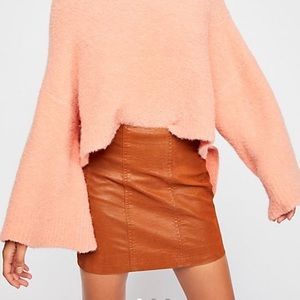 Free People Modern Femme Vegan Suede Miniskirt